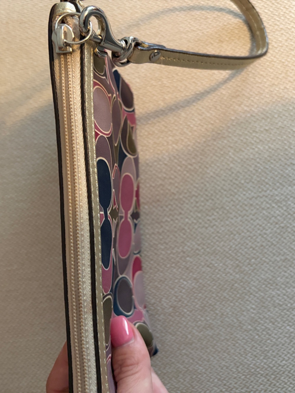 Coach Scarf Print Signature Wristlet - Picture 5 of 6